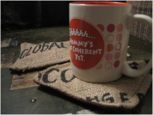 Coffee Burlap Sack Coaster DIY